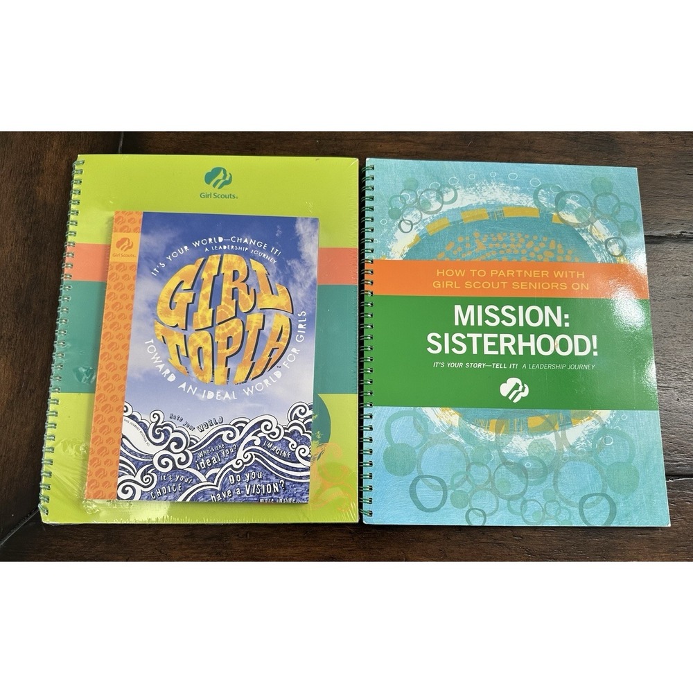 Girl Scout Journey Books Girltopia & Mission Sisterhood Grades 9-10